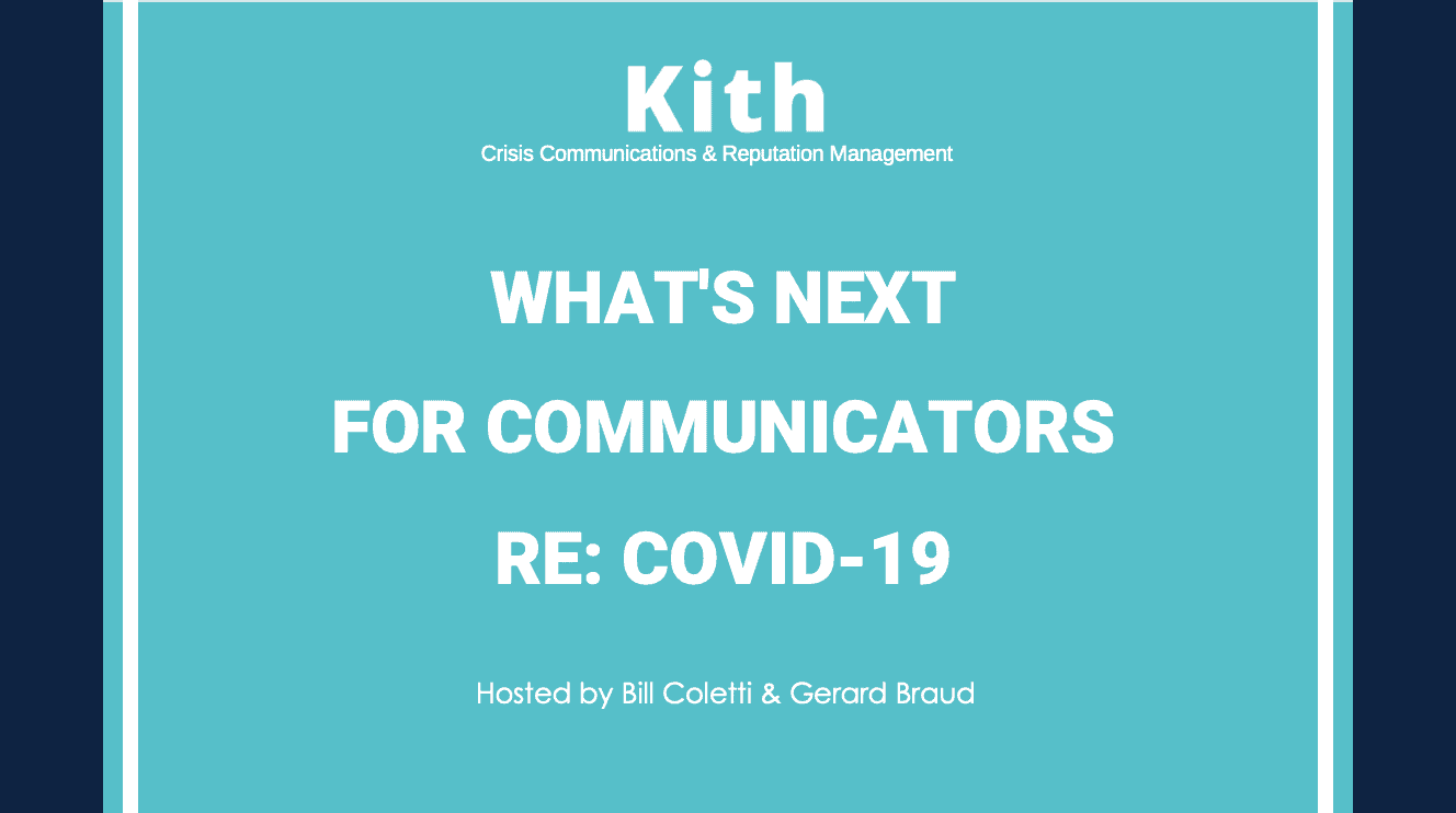 What’s Next for Communicators re: COVID-19