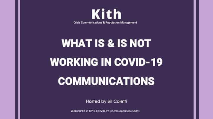What Is & Is Not Working in COVID-19 Communications
